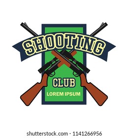 shooting logo with text space for your slogan / tag line, vector illustration