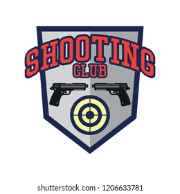 shooting logo with text space for your slogan / tag line, vector illustration