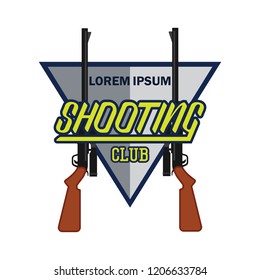 shooting logo with text space for your slogan / tag line, vector illustration