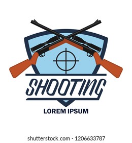 shooting logo with text space for your slogan / tag line, vector illustration
