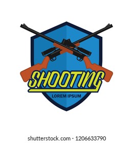 shooting logo with text space for your slogan / tag line, vector illustration