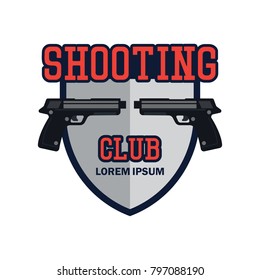shooting logo with text space for your slogan / tag line, vector illustration
