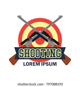 shooting logo with text space for your slogan / tag line, vector illustration

