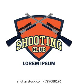 shooting logo with text space for your slogan / tag line, vector illustration
