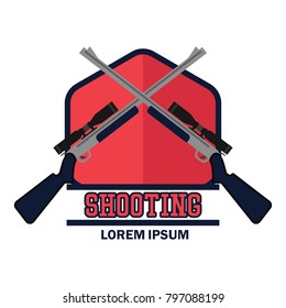 shooting logo with text space for your slogan / tag line, vector illustration
