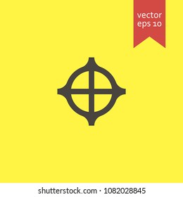 shooting mark. shooting mark icon. sign design. yellow background.