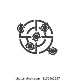 shooting on target symbol vector