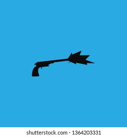 shooting with a pistol icon vector