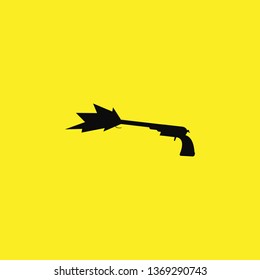 shooting with a pistol icon vector