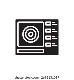 Shooting Point Filled Icon Vector Illustration