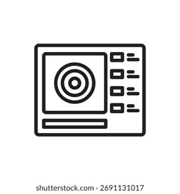Shooting Point Outline Icon Vector Illustration