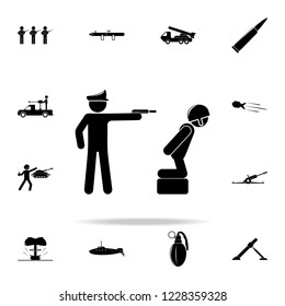shooting of a prisoner of war icon. Army & War icons universal set for web and mobile