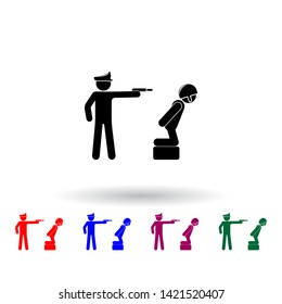 shooting of a prisoner of war multi color icon. Elements of army & war set. Simple icon for websites, web design, mobile app, info graphics