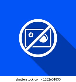 Shooting is prohibited icon with shadow , sign design