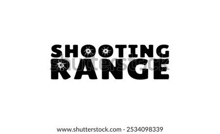 shooting range, black isolated silhouette