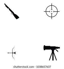 shooting range icon set