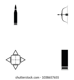 shooting range icon set