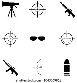 shooting range icon set