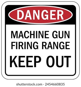 Shooting range sign and labels