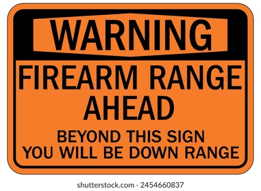 Shooting range sign and labels