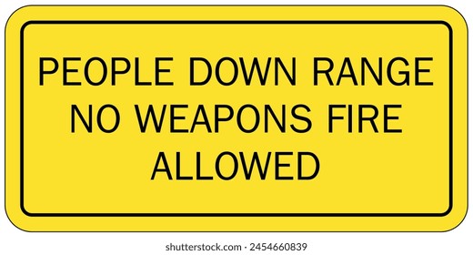 Shooting range sign and labels