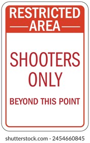 Shooting range sign and labels