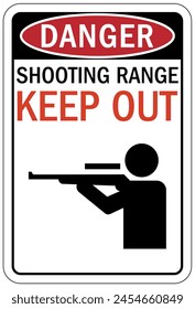 Shooting range sign and labels