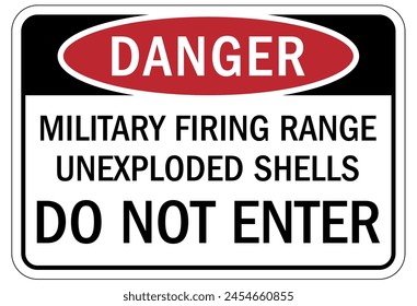 Shooting range sign and labels