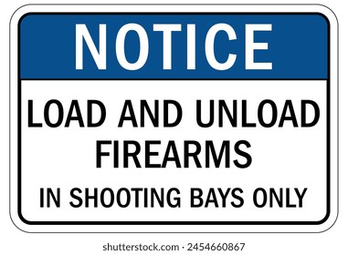 Shooting range sign and labels