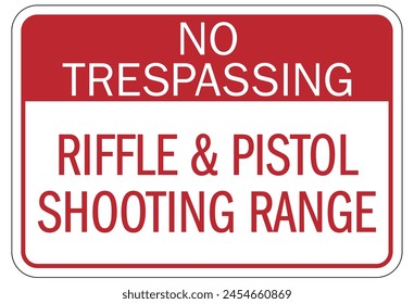 Shooting range sign and labels