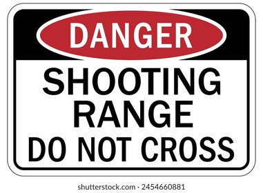 Shooting range sign and labels