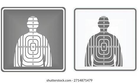 Sinal de faixa de tiro. ilustração vetorial
