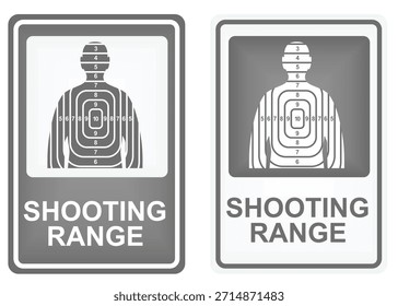 Shooting range sign. vector illustration