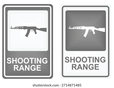 Shooting range sign. vector illustration