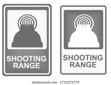 Shooting range sign. vector illustration