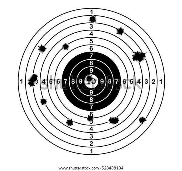 射程的な射程の銃弾穴の射程 ベクターイラスト のベクター画像素材 ロイヤリティフリー