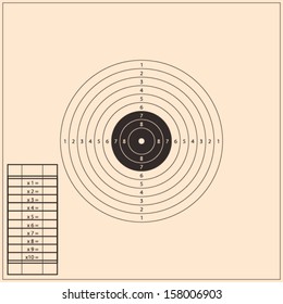 Shooting Range Target. Vector