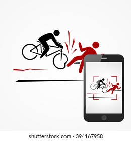 Shooting road accident by smartphone