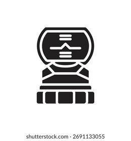 Shooting Scope Filled Icon Vector Illustration