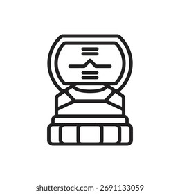 Shooting Scope Outline Icon Vector Illustration