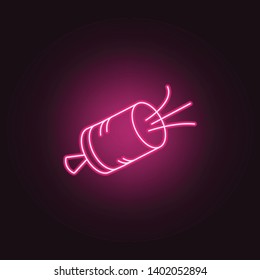 Shooting slapstick neon icon. Elements of Party set. Simple icon for websites, web design, mobile app, info graphics