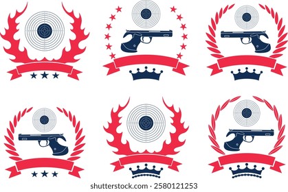 Shooting sports logo. Isolated Shooting sports on white background