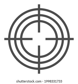 Shooting, square line vector icon.
