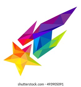 Shooting star abstract. Vector illustration.
