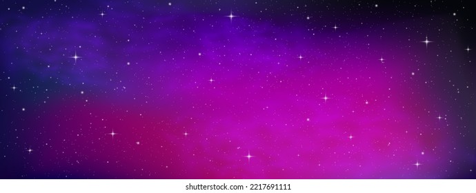 Fondo estrella de tiro contra cielo estrellado azul oscuro. Espinilla mágica. Galaxia azul realista. Ducha de metal con cometas brillantes en caída, asteroides, estrellas en el espacio. Cometa con rastro ligero. Vector