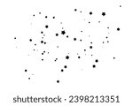 Shooting Star Black.
Shooting star with an elegant star trail on a white background. Festive star sprinkles, powder. Vector png.