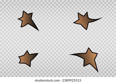 Shooting Star Black.
Shooting star with an elegant star trail on a white background. Festive star sprinkles, powder. Vector png.