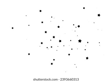 Shooting Star Black.
Shooting star with an elegant star trail on a white background. Festive star sprinkles, powder. Vector png.