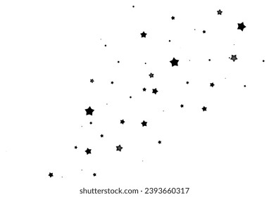 Shooting Star Black.
Shooting star with an elegant star trail on a white background. Festive star sprinkles, powder. Vector png.