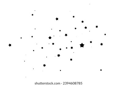 Disparando a Star Black.
Estrella fugaz con un elegante rastro estrella en un fondo blanco. Estrellas festivas rocian polvo. Vector png.